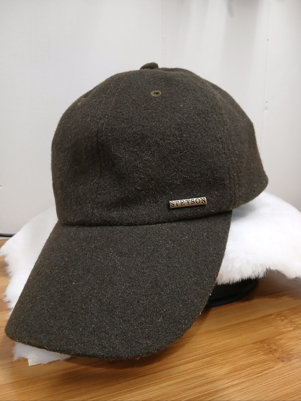 🍁Moss Green Stetson Wool Blend Baseball Cap 🍂